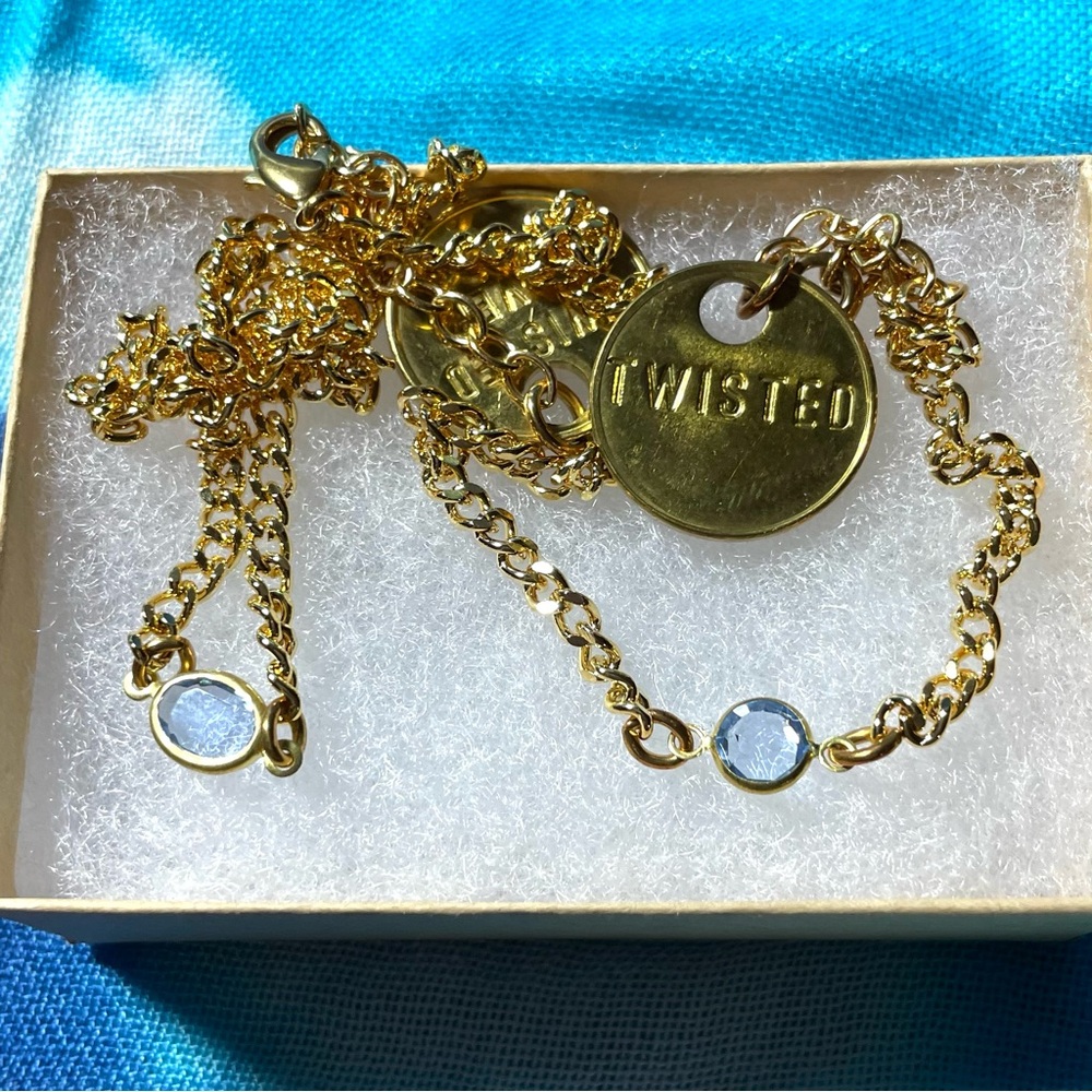 Twisted Silver Necklace and Bracelet Set